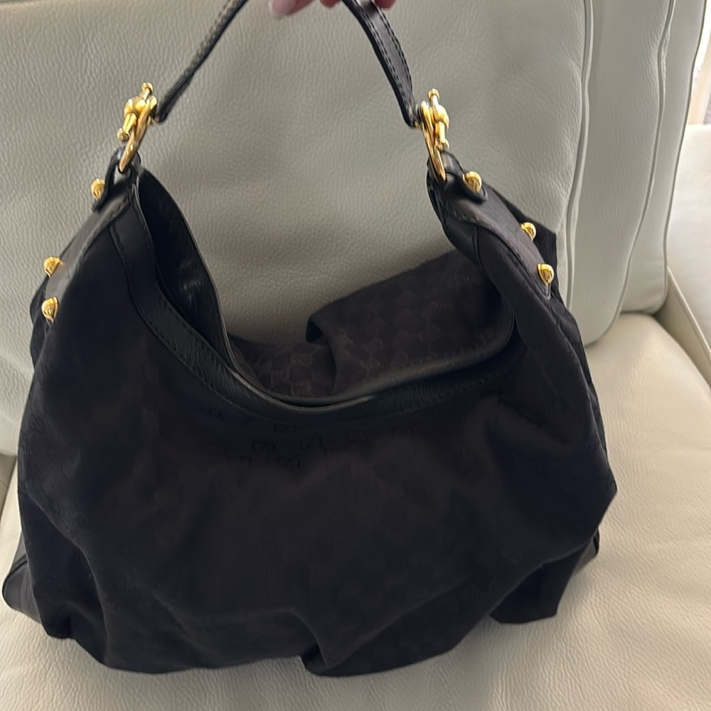 Gucci Authentic Black bag leather trim